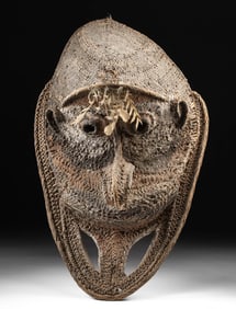 Large Papua New Guinea Iatmul Basketry Gable Mask
