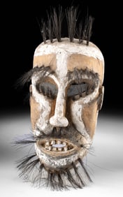 Mid 20th C. Indonesian Iban Dayak Wood Mask