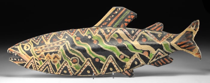 American Canvas & Wood Whimsical Fish Folk Art