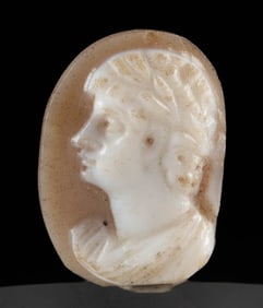 18th C. English / French Chalcedony Cameo Male Bust