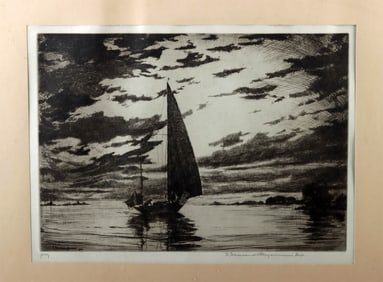 F. Townsend Morgan Artist's Proof "Quiet Harbor" (1934)