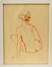 Fritz Henning Drawing of a Nude Woman