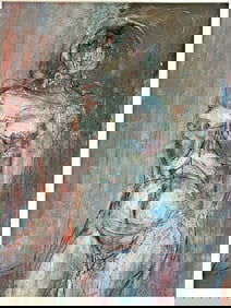 Harold Frank Mixed Media - "Rainbow Nude"