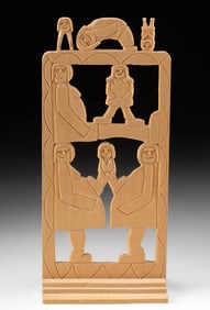 Reverend H. L. Hayes Wood Carving - Playful Figures