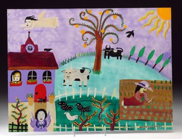 Allison Lee Merriweather Painting - Fantastical Farm