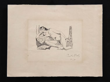 Andre Lhote Lithograph - Reclining Female Nude (1930)