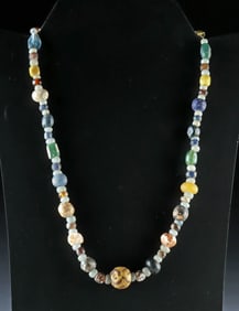 Glass Beaded Necklace Spanning Roman to Islamic Eras