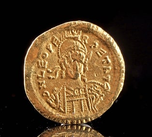 Byzantine Gold Solidus of Leo I - 10th Officina, CONOB