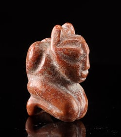 Chinese Stone Pendant of Bat-Human Figure