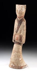Chinese Han Dynasty Pottery Female Tomb Figure
