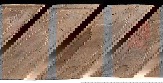 Three Chinese Song Dynasty Decorated Pottery Tiles