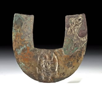 Chancay/Chimu Silver-Copper Ornament Plaque w/ Figure