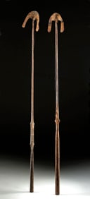 Pair of African Berber Tuareg Iron Hoe Currency
