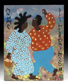 Black Joe Jackson Painting - "Ma N Me"