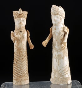 Two Roman Bone Articulated Dolls
