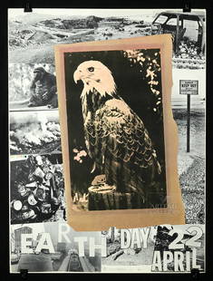 Robert Rauschenberg Offset Lithograph - Earth Day, 1970: Robert Rauschenberg (American, 1925-2008), Earth Day, April 22, 1970. Published by the Museum of Modern Art, New York. Offset lithograph on glossy stock. A large but limited edition of 10,000. The art
