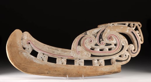 Exhibited / Early Papua New Guinea Massim Tabuya (Wave Splitter)