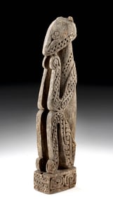 19th C. Papua New Guinea Wood Zoomorphic Figure (Massim)