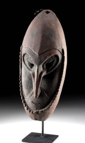 Papua New Guinea Sepik River Wood Ancestor Mask