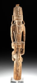 Exhibited / Early Tami Islands Male Figure - Selam Snake Biting Penis