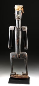 19th C. Melanesian Buka Island Wood Male Ancestor Figure