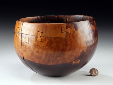 19th C. Native Hawaiian Koa Wood Calabash Bowl (Umeke Form)