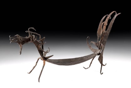 Rare Sumatran Iron Vessel for Tooth Blackening Rituals