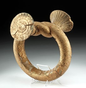 Indonesian Munangkabau Electrum Gilt Wood Headdress
