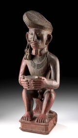 Indonesian Nias Wood Ancestor Figure, Ex Christie's