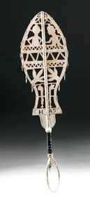 Benin Royal Iron & Brass Eben Sword for Oba King