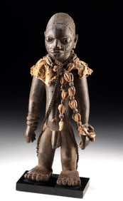 Nigerian Yoruba/Fon Wood Male Shrine Figure