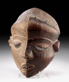 Exhibited Congo Pende Mbangu Illness Dance Mask