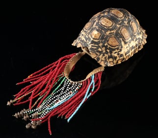 Southern African Khoisan Beaded Tortoise Shell Vessel