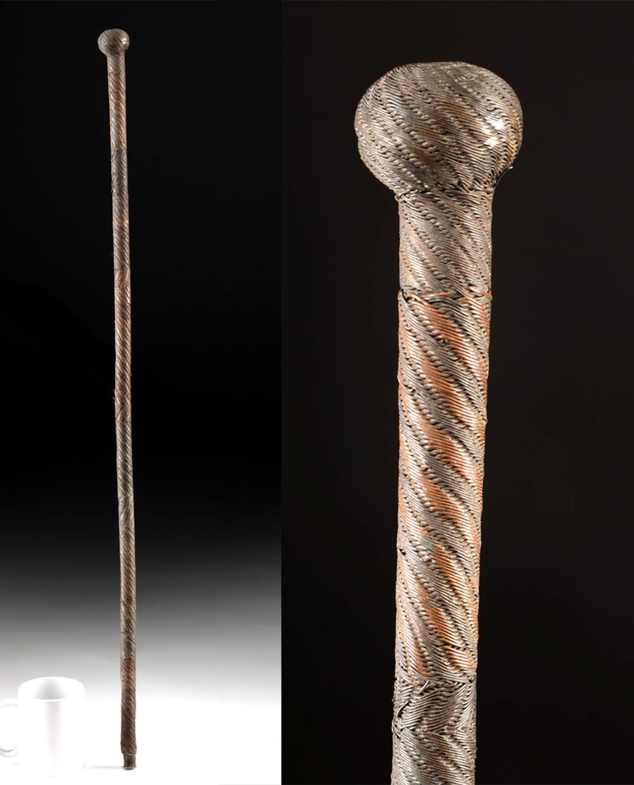South African Zulu Wire Wrapped knobkerrie Staff (1 of 1)