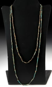 Pair of Ancient Egyptian Faience Bead Necklaces