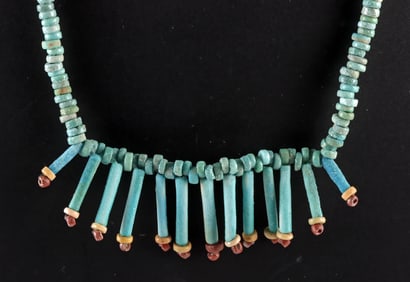 Lovely Ancient Egyptian Faience Beadwork Necklace