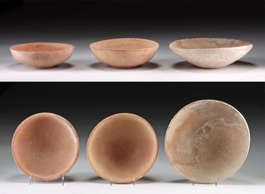 Three Ancient Levantine Pottery Bowls