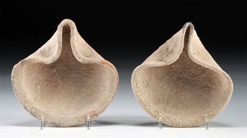 Two Ancient Levantine / Roman Era Pottery Oil Lamps