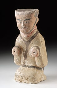 Han Dynasty Pottery Tomb Attendant - Kneeling Figure
