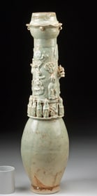 Tenth Century Song Dyn. Qingbai Urn w/ Celestial Motifs