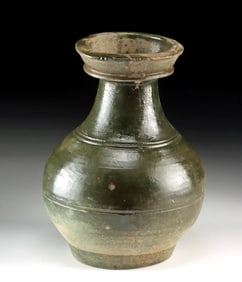 Ancient China Han Dynasty Stoneware Funerary Vessel
