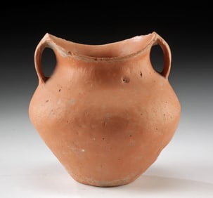 Ancient Chinese Siwa Pottery Jar w/ 'Saddle' Mouth