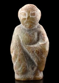 Chinese Jade Standing Figure Pendant / Toggle
