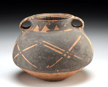 Chinese Neolithic Majiayao Bichrome Pottery Vessel