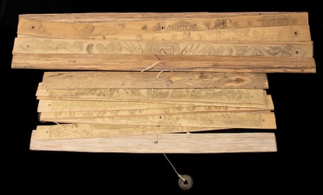 Two Balinese Palm Leaf Illustrated Lontar Manuscripts