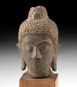 Ayutthaya 14th C. Thai Bronze Tranquil Buddha Head