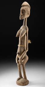 Tall African Dogon Tellem Wood Nude Female Figure