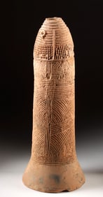 Ancient African Bura Culture Terracotta Burial Vessel
