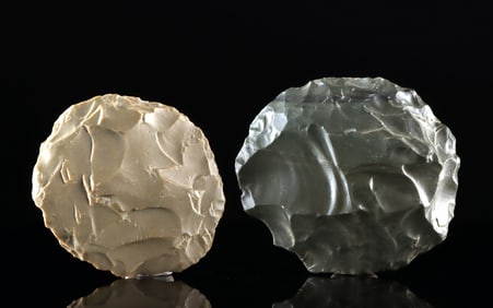 Pair of Saharan Neolithic Stone Scraper Tools