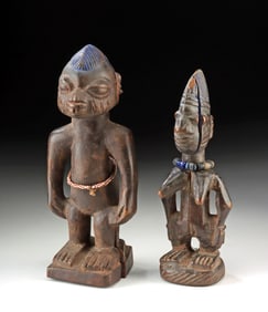 Ibeji Wood Male and Female Figures